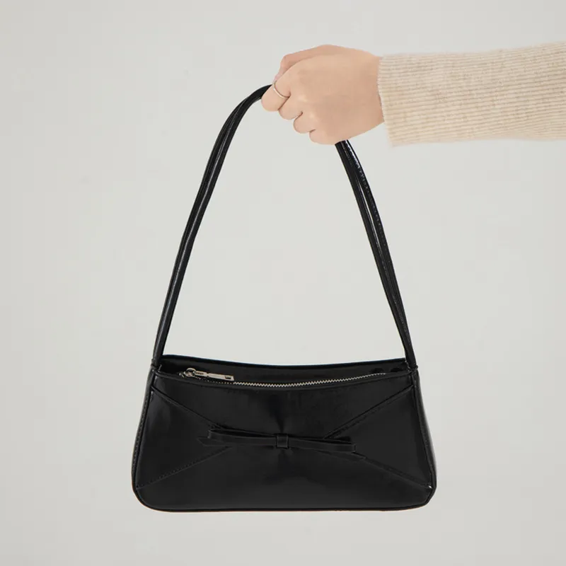 HAWA PU Shoulder Bag Women's White/Black/Red-13