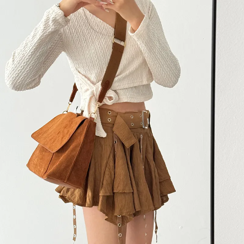 HAWA PU Crossbody Bag Unisex Brown-2