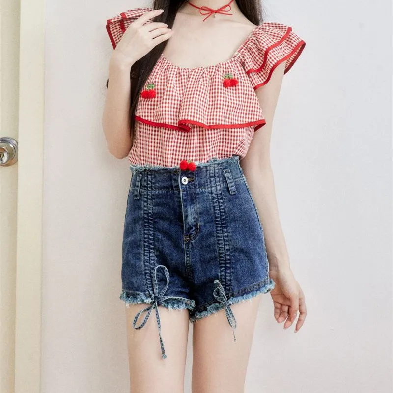 CLOUD SEASON Denim Shorts Women's-3
