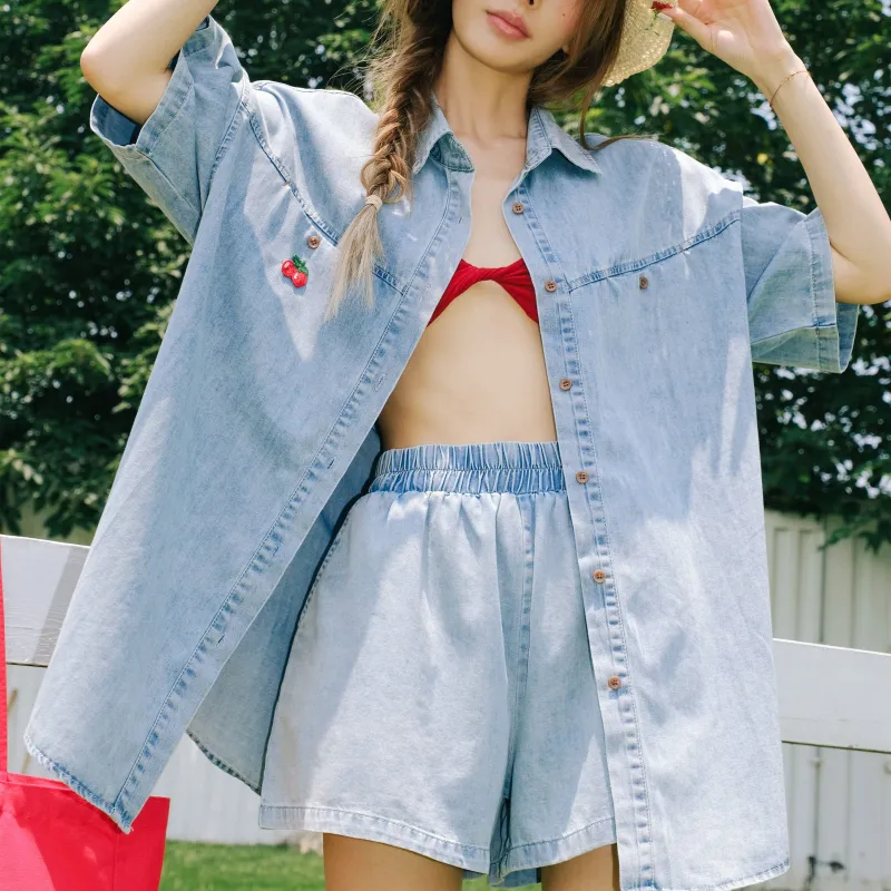 CLOUD SEASON Shirt Women's Blue-2
