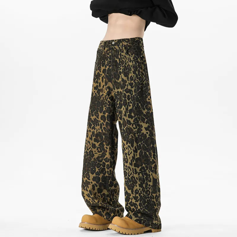 Mackyo Jeans Unisex Leopard Print-5