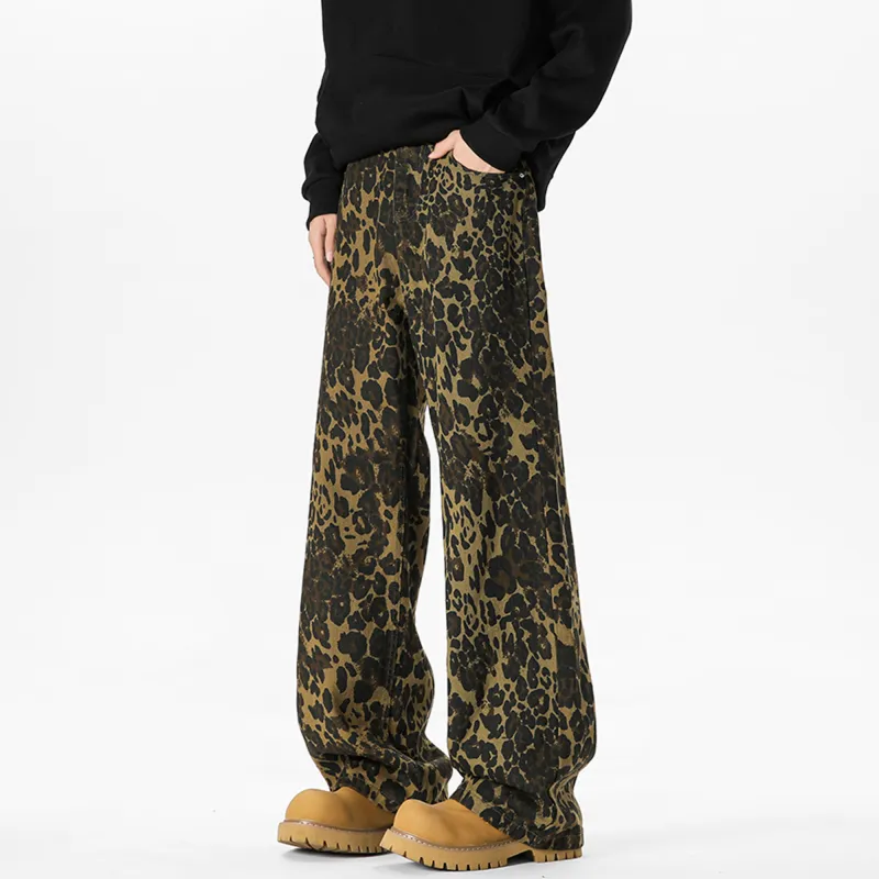 Mackyo Jeans Unisex Leopard Print-3