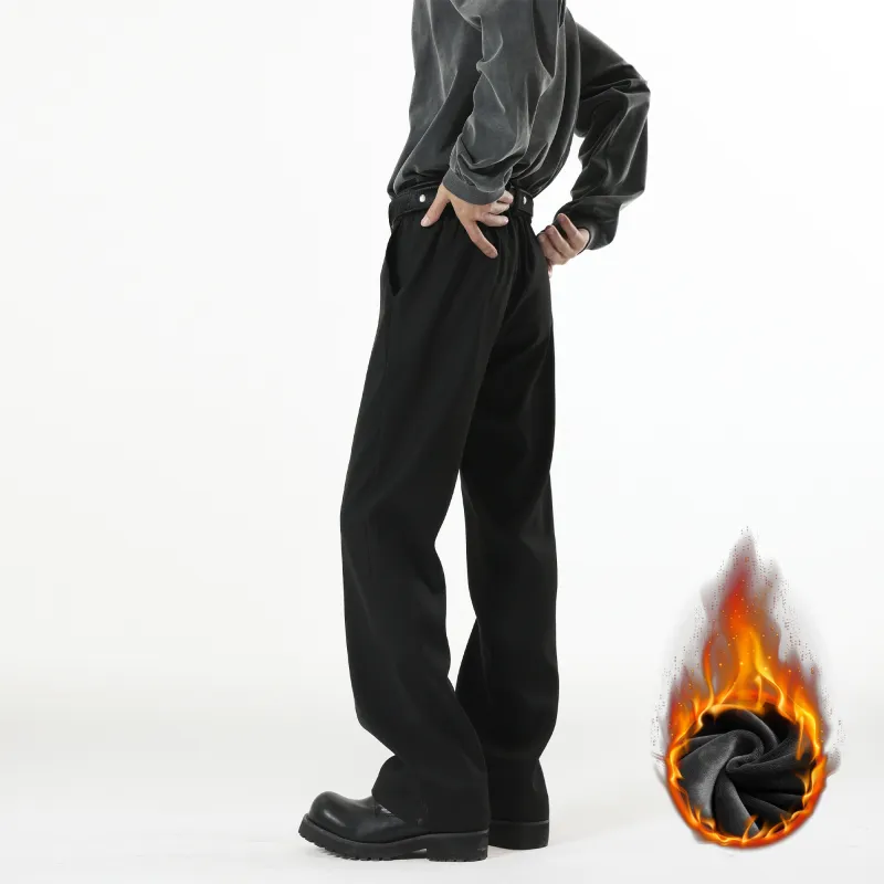 TESTUNG Fashion Casual Pants Unisex Classic Black-16