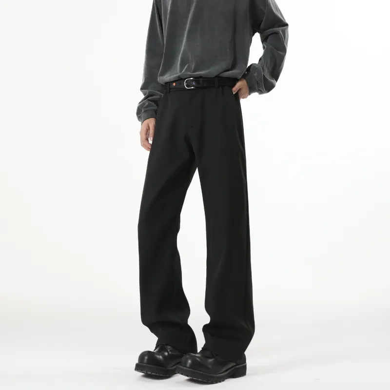 TESTUNG Fashion Casual Pants Unisex Classic Black-4