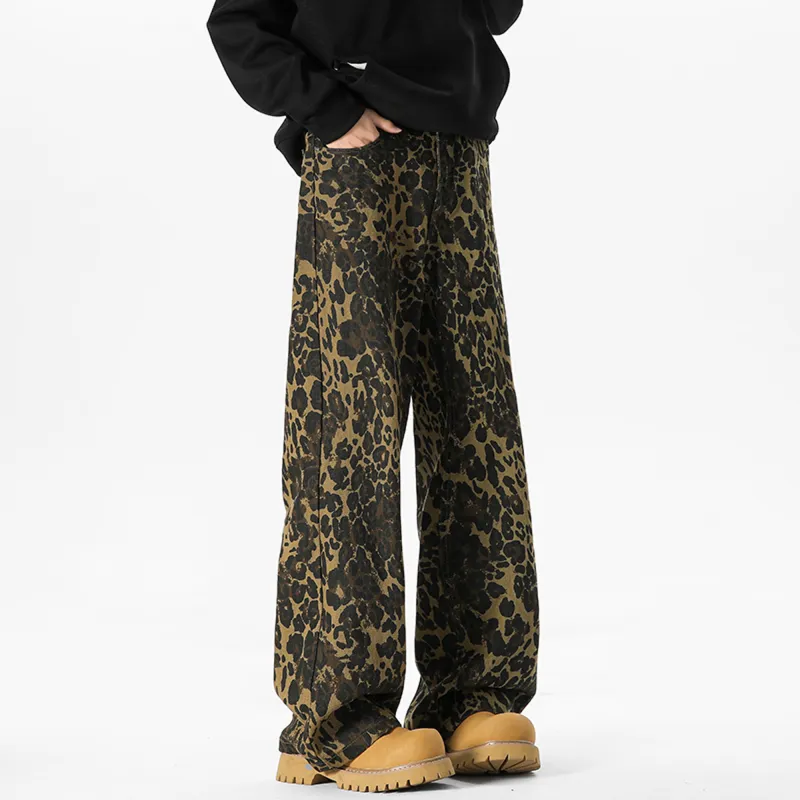 Mackyo Jeans Unisex Leopard Print-4