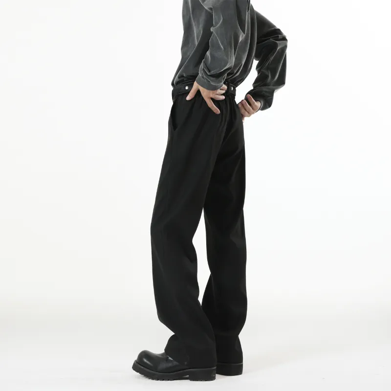 TESTUNG Fashion Casual Pants Unisex Classic Black-7