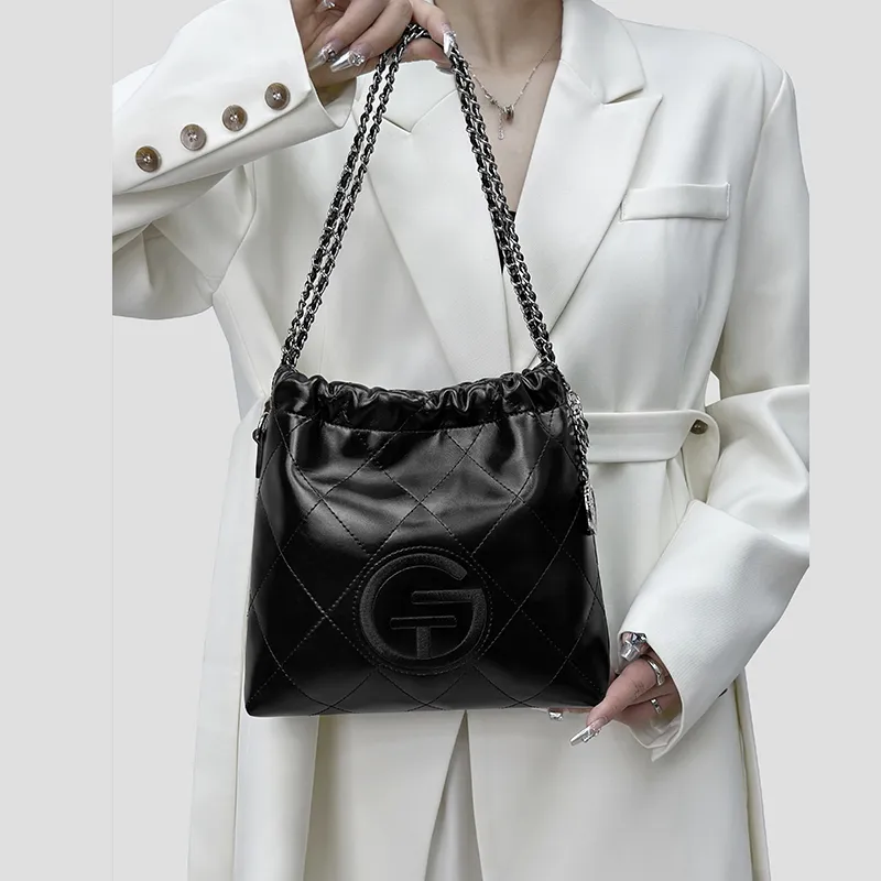 Tanita West Cow Leather Medium Size Women's Black/Ecru/Silver-2