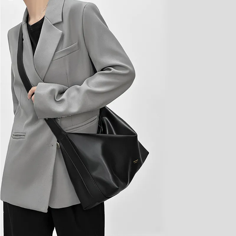 Tanita West Cow Leather Tote Bag Shopping Bag Crossbody Bag Shoulder Bag Large Size Women's Coffee/Black/Cream White-15