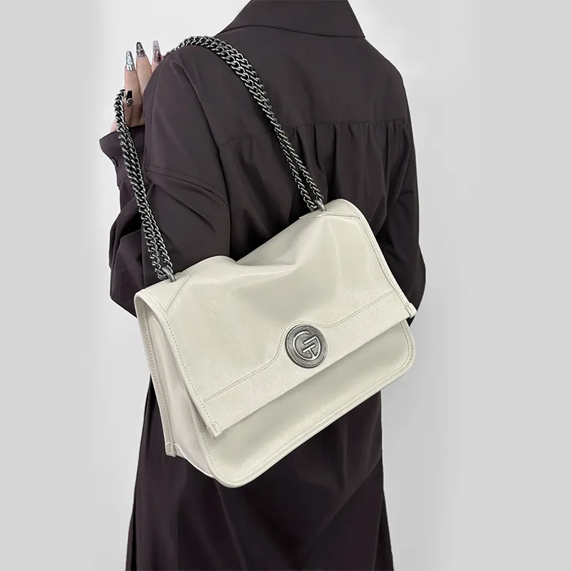 Tanita West Cow Leather Tote Medium Size Women's Black-6