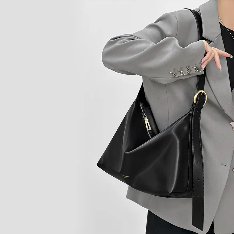 Tanita West Cow Leather Tote Bag Shopping Bag Crossbody Bag Shoulder Bag Large Size Women's Coffee/Black/Cream White-13