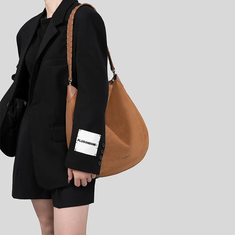 Tanita West Suede With Cow Leather Crossbody Bag, Shoulder Bag Tubas Women's Caramel-6