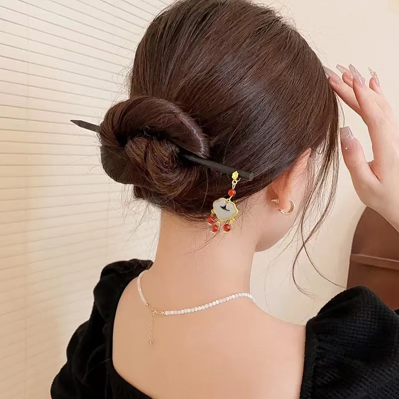 Yiru Wooden Hairpin Hair Accessory Headdress Women's-1