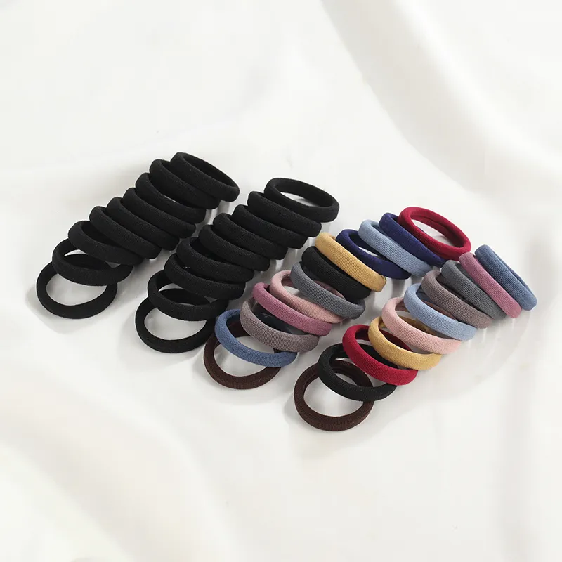 Yiru Rubber Band Hair Tie Korean Style Women's Black-8