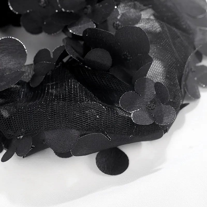 Yiru Fabric Beads Hair Tie Rubber Band Women's-5