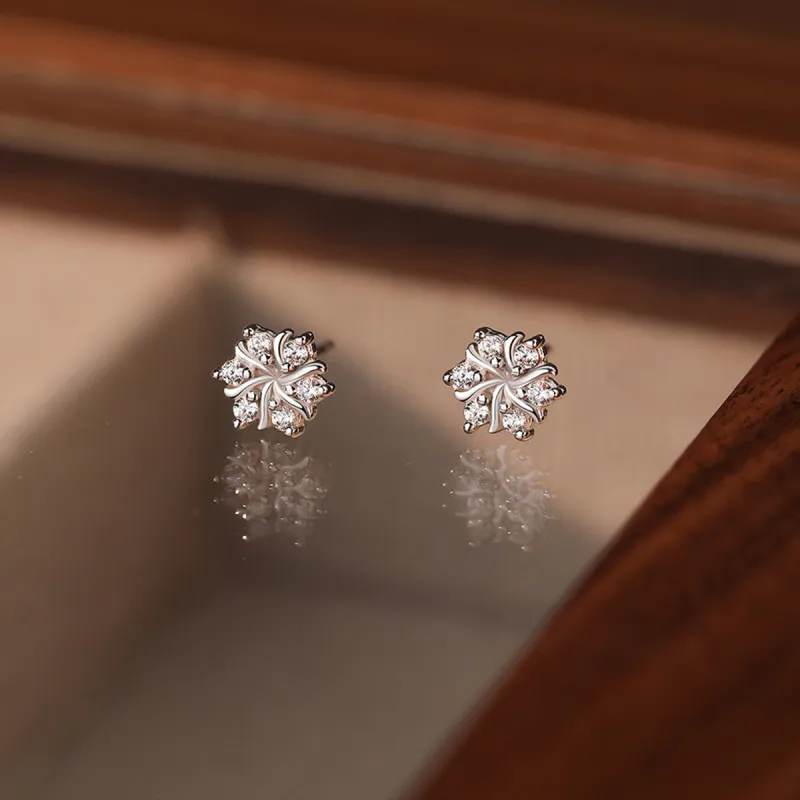 Yiru S999 Fine Silver Hoop Earrings Commute Versatile Stud Earrings Jewelry Accessories Women's-1
