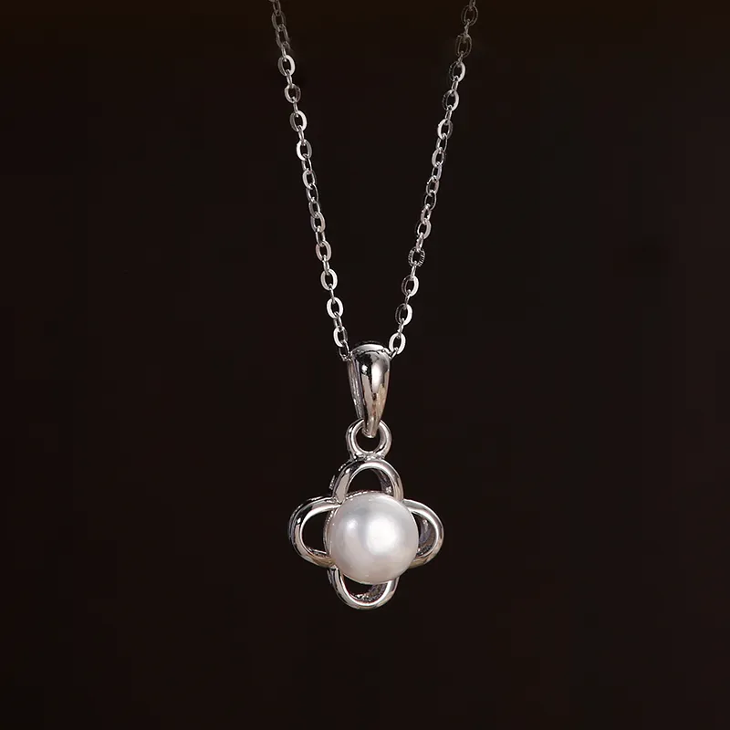 Yiru S925 Silver Freshwater Pearl Necklaces Women's-4