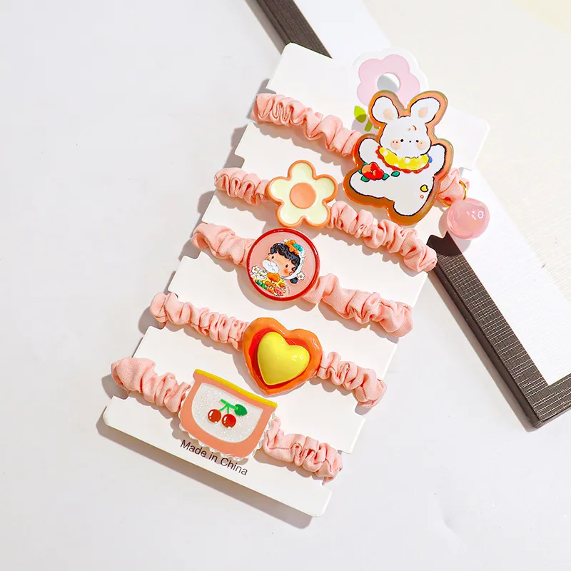 Yiru Fabric Resin Hair Tie Women's-5