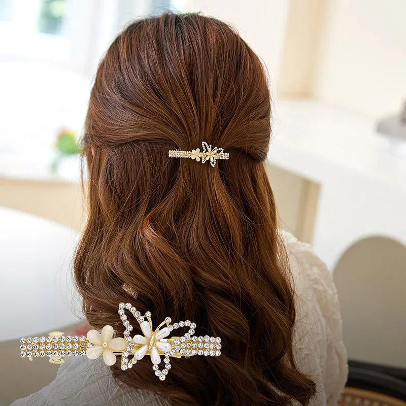 Yiru Artificial Glass Cat Eye Hair Clips Women's-1