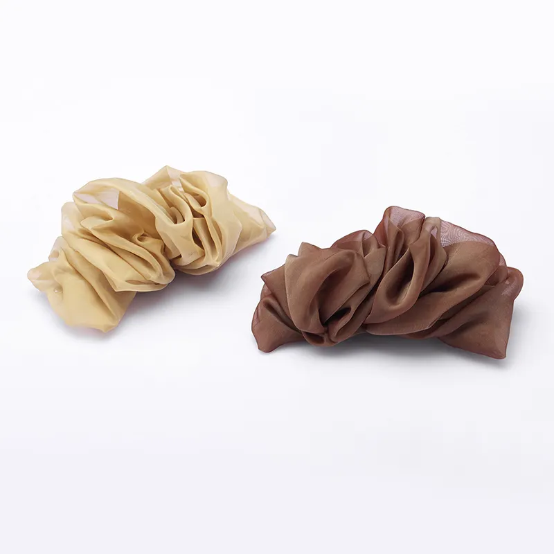 Yiru Chiffon Fabric Hair Clips Women's-3