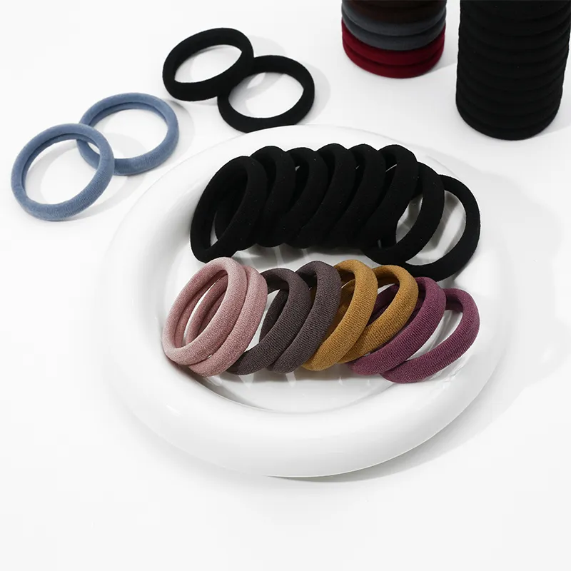 Yiru Rubber Band Hair Tie Korean Style Women's Black-9