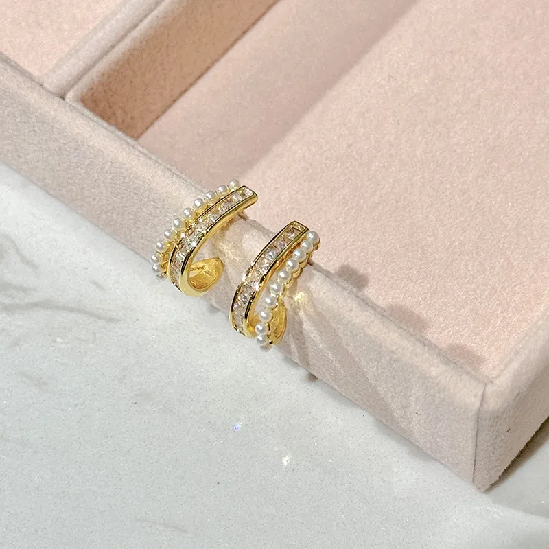 Yiru Copper Alloy Hoop Earrings Jewelry Accessories Women's-4