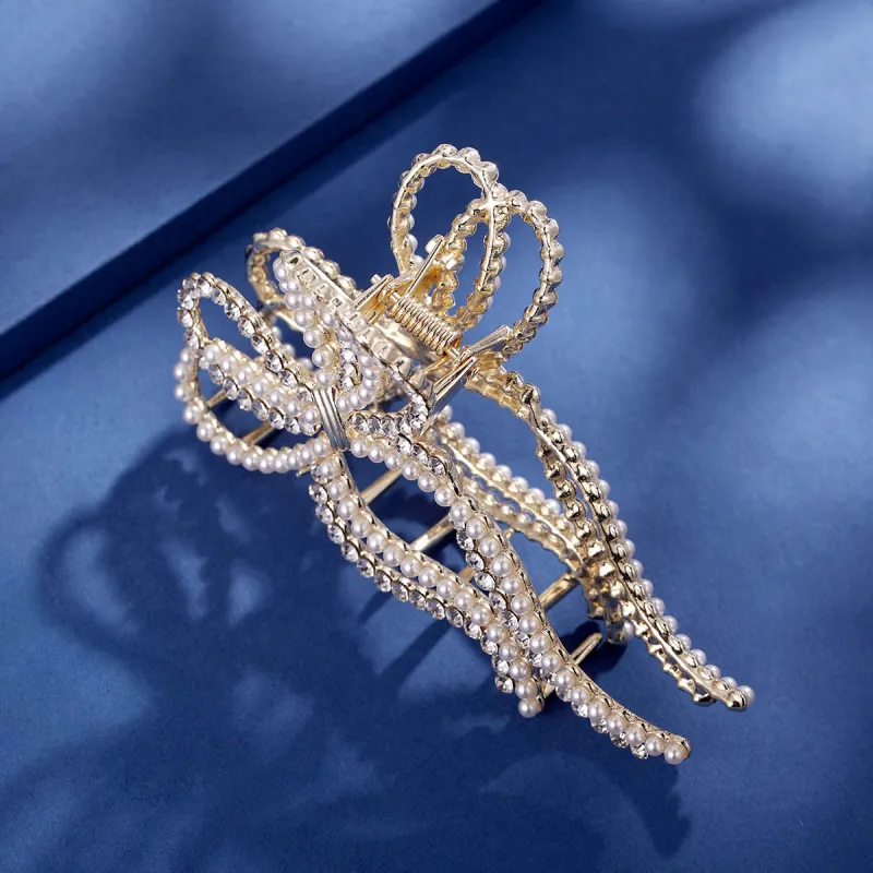 Yiru Artificial Crystal Hair Clips Women's-5