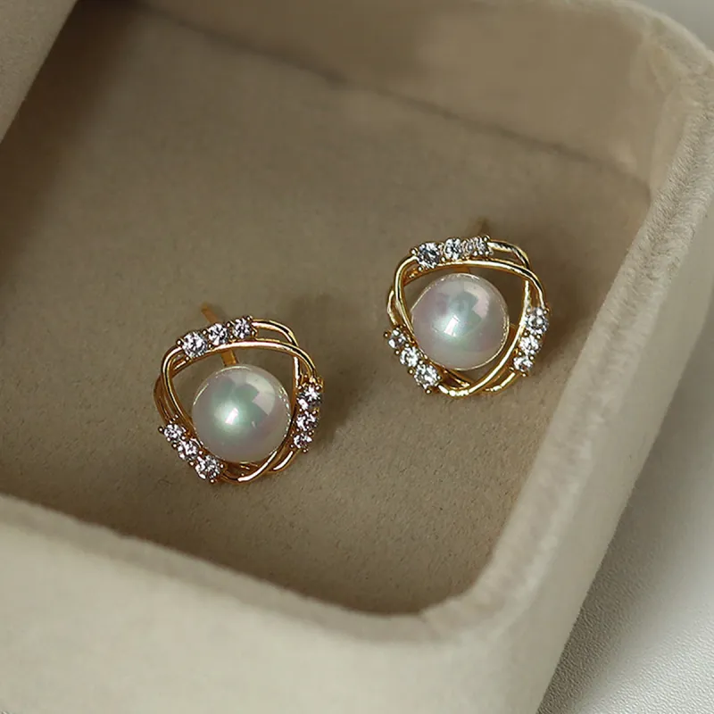 Yiru Copper Plating Stud Earrings Women's-4