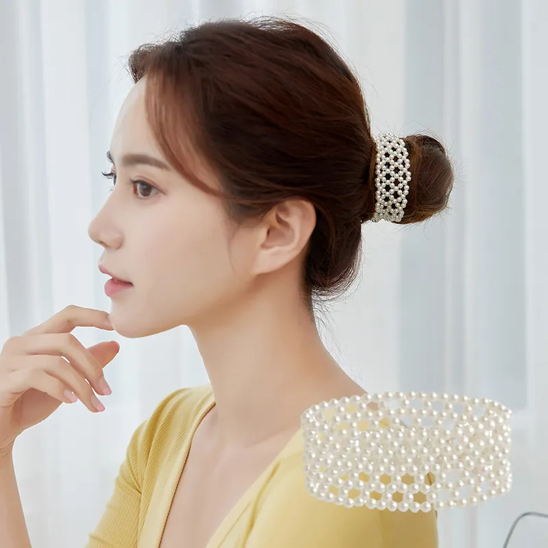 Yiru Round Bead Elastic String Hair Tie Women's-1