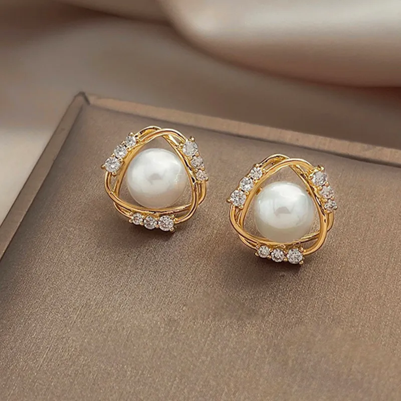 Yiru Copper Plating Stud Earrings Women's-2