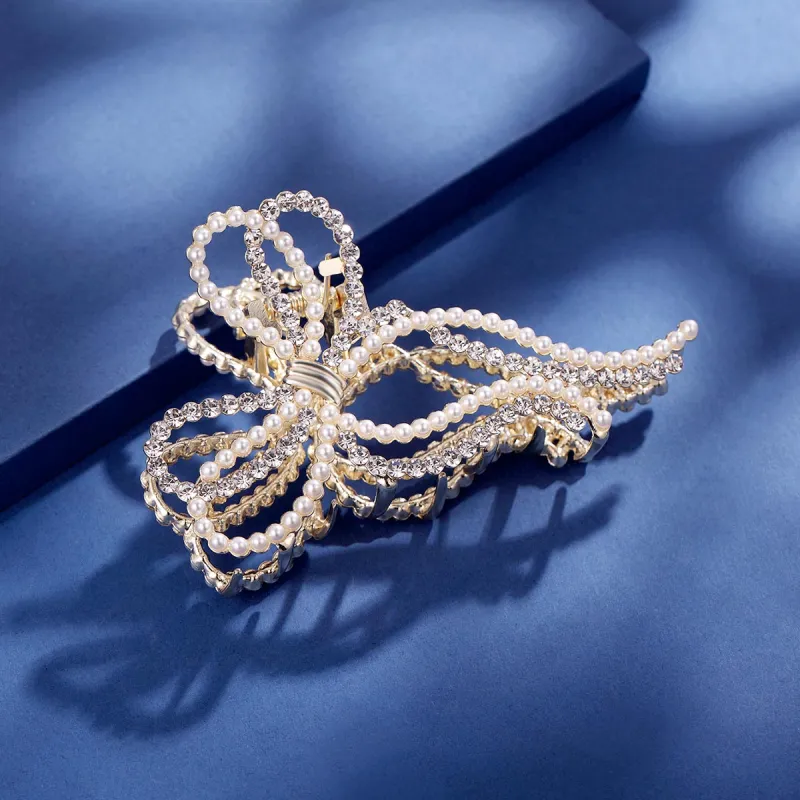 Yiru Artificial Crystal Hair Clips Women's-4
