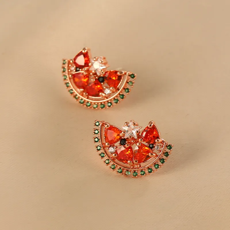 Yiru Copper Alloy Stud Earrings Women's-3