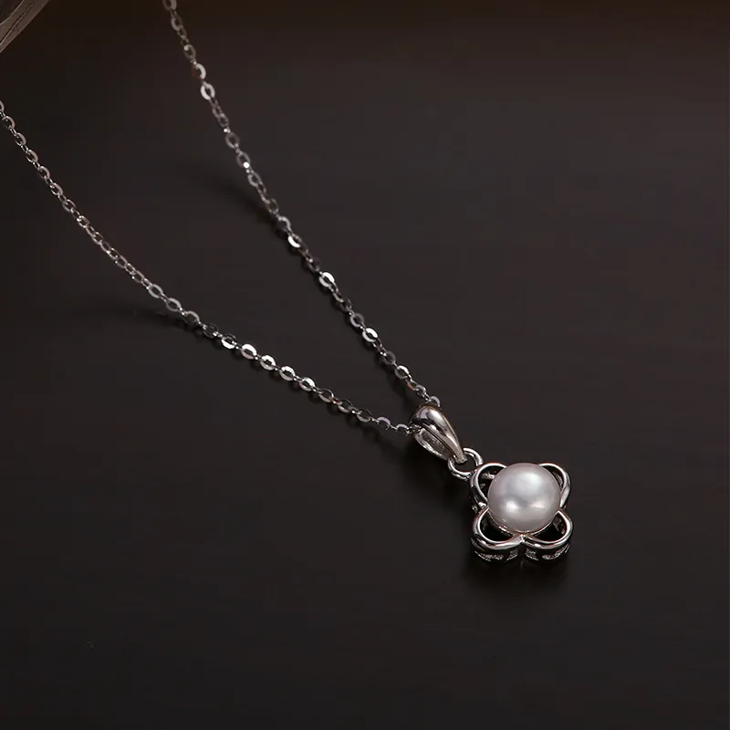 Yiru S925 Silver Freshwater Pearl Necklaces Women's-5