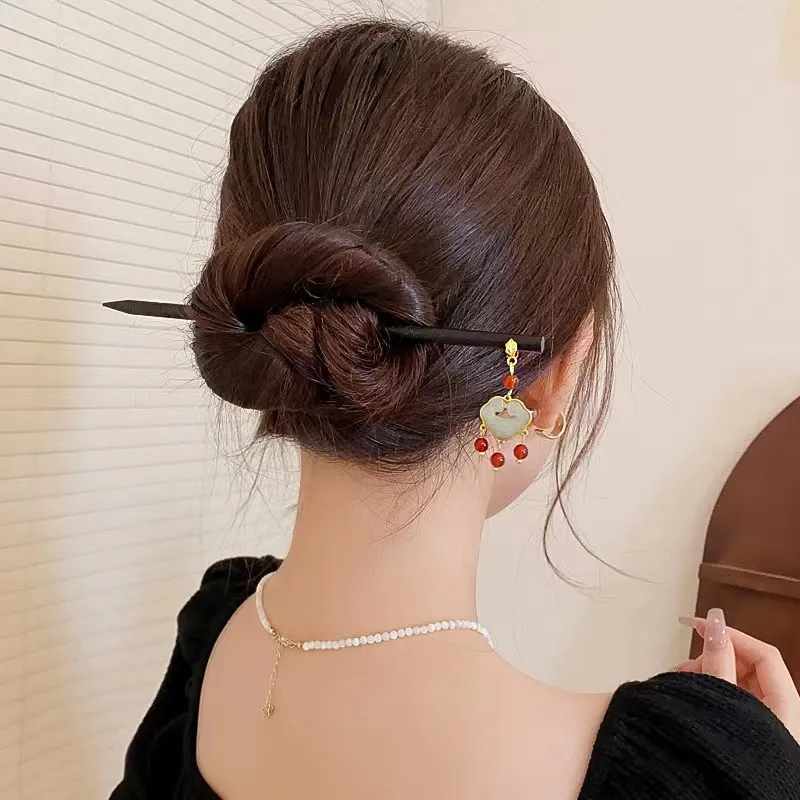 Yiru Wooden Hairpin Hair Accessory Headdress Women's-4