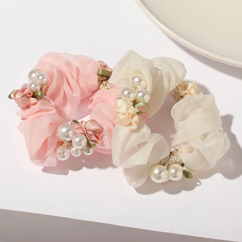 Yiru Beads Elegant Elegance Girlish Versatile Hair Tie Rubber Band Women's-3