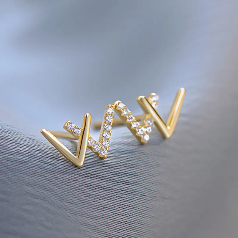 Yiru Alloy Electroplated Stud Earrings Women's-1