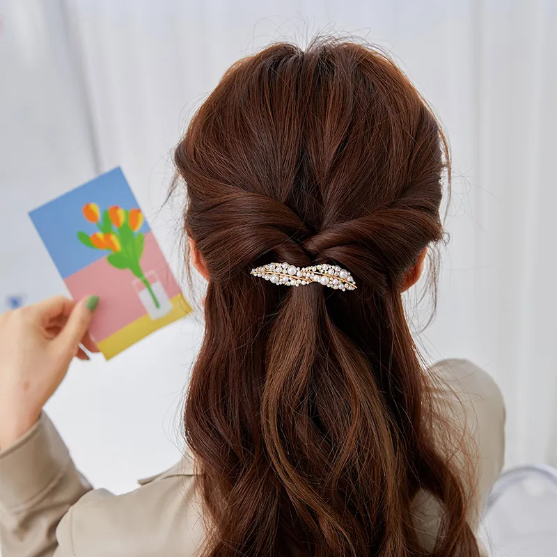 Yiru Artificial Crystal Hair Clips Women's-1