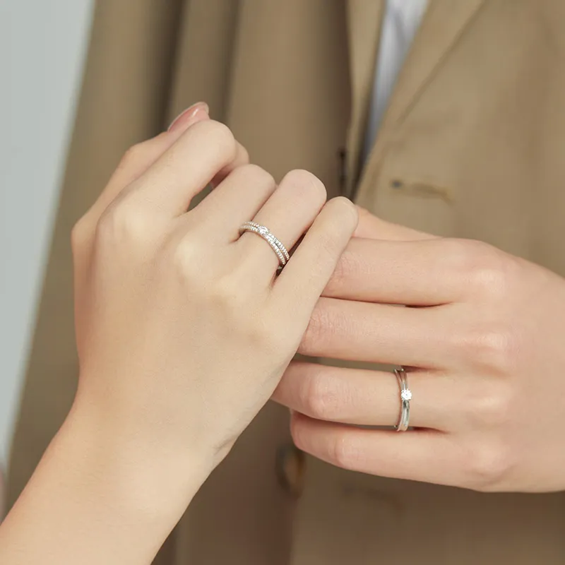 Yiru S925 Silver Ring Finger Jewelry Accessories Women's-5