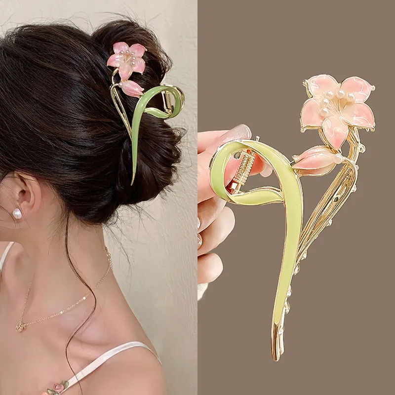 Yiru Alloy, Drip Glaze Hair Clips Women's-1