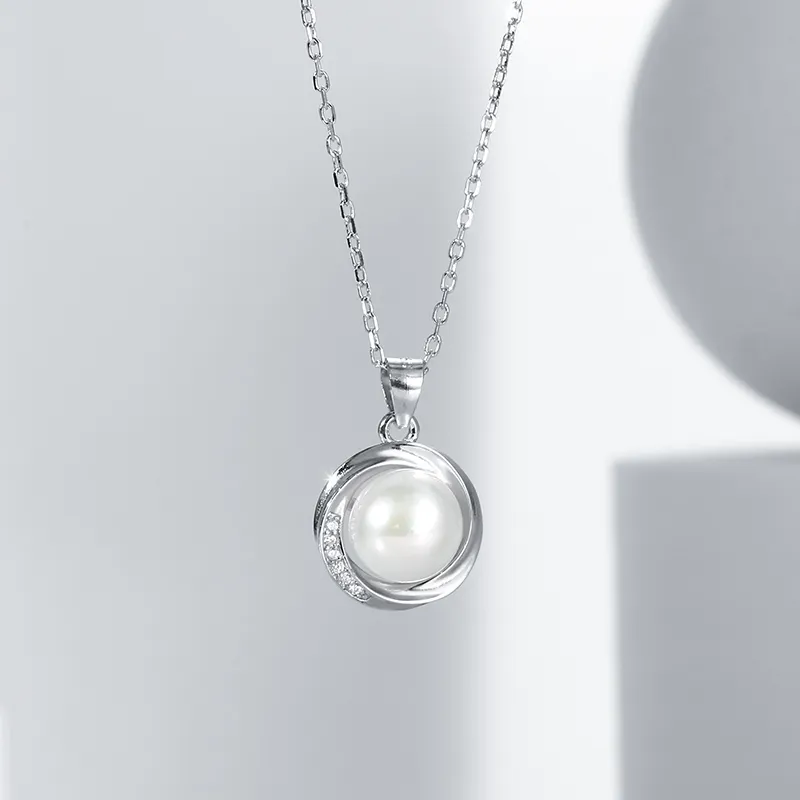 Yiru S925 Silver Single Freshwater Pearl Necklace Jewelry Accessories Women's-1