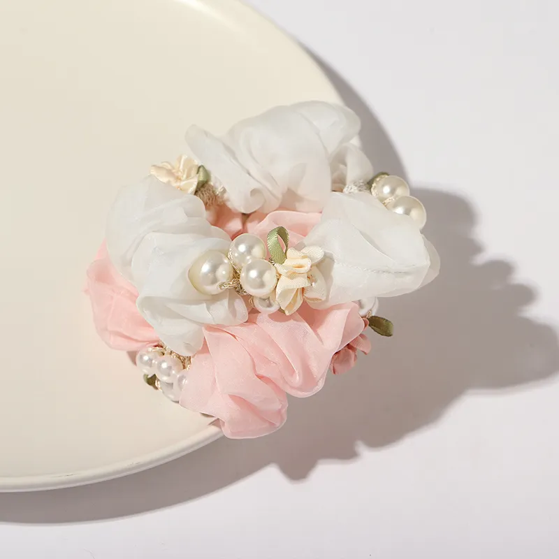 Yiru Beads Elegant Elegance Girlish Versatile Hair Tie Rubber Band Women's-4