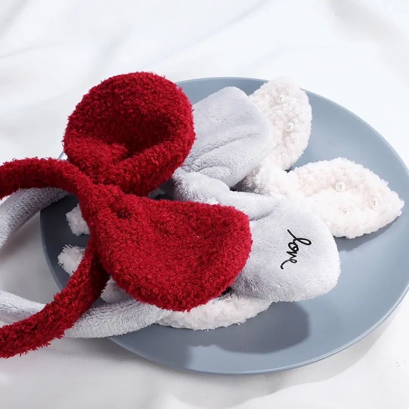 Yiru Plush Bunny Ears Headbands Women's-3