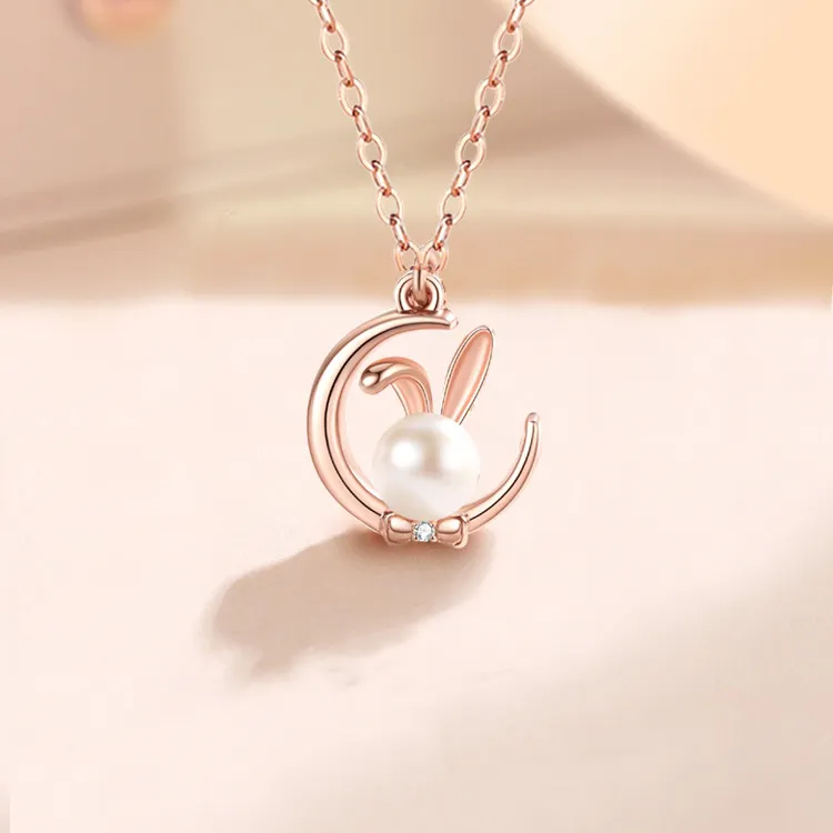 Yiru S925 Silver Freshwater Pearl Necklaces Women's-1