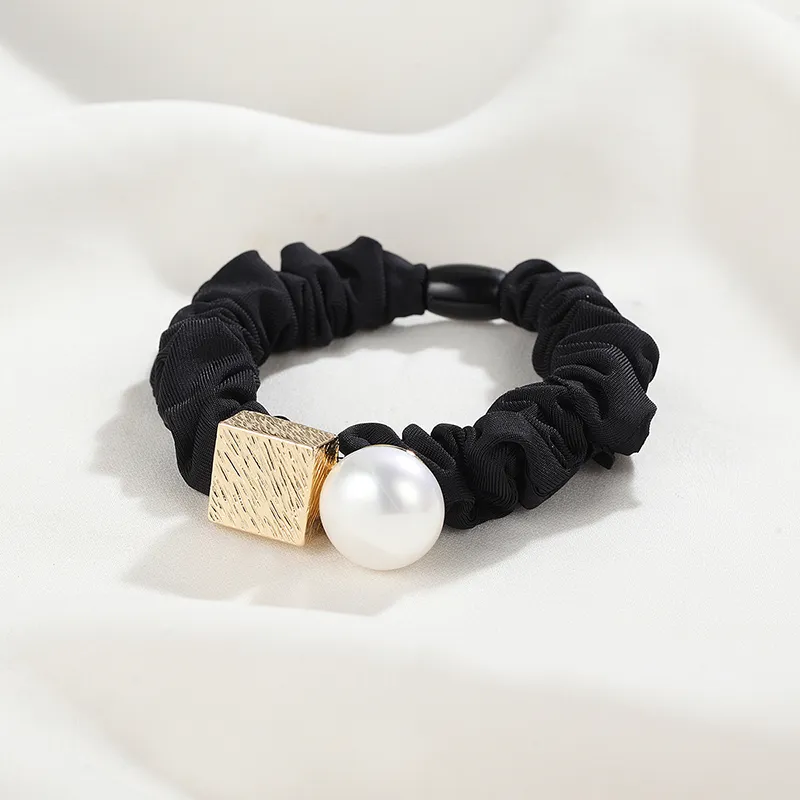 Yiru Fabric Rubber Band Round Alloy Hair Tie Women's-6