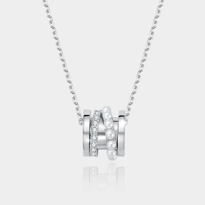 Yiru Copper Synthetic Cubic Zirconia Necklaces Men's-1