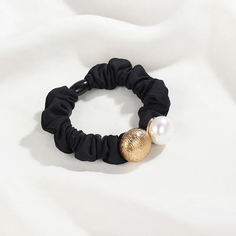 Yiru Fabric Rubber Band Round Alloy Hair Tie Women's-5