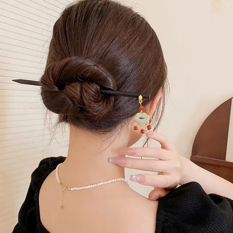 Yiru Wooden Hairpin Hair Accessory Headdress Women's-3