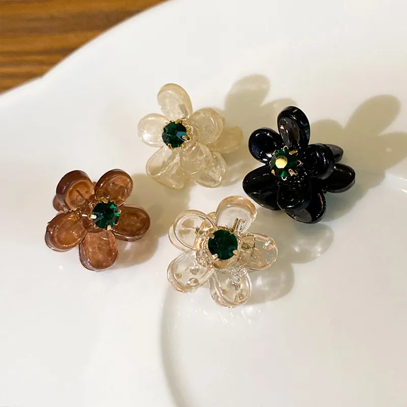 Yiru Acrylic Artificial Crystal Small Hair Claw Clip Hair Clip Claw Clip Women's-4