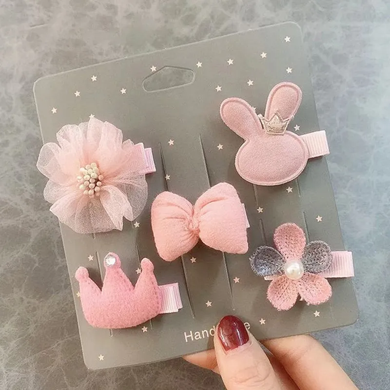 Yiru Fabric Combination Hair Clip Edge Clip Kids'-1
