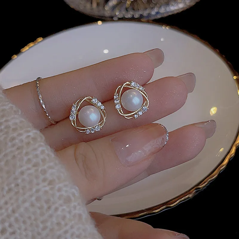 Yiru Copper Plating Stud Earrings Women's-1