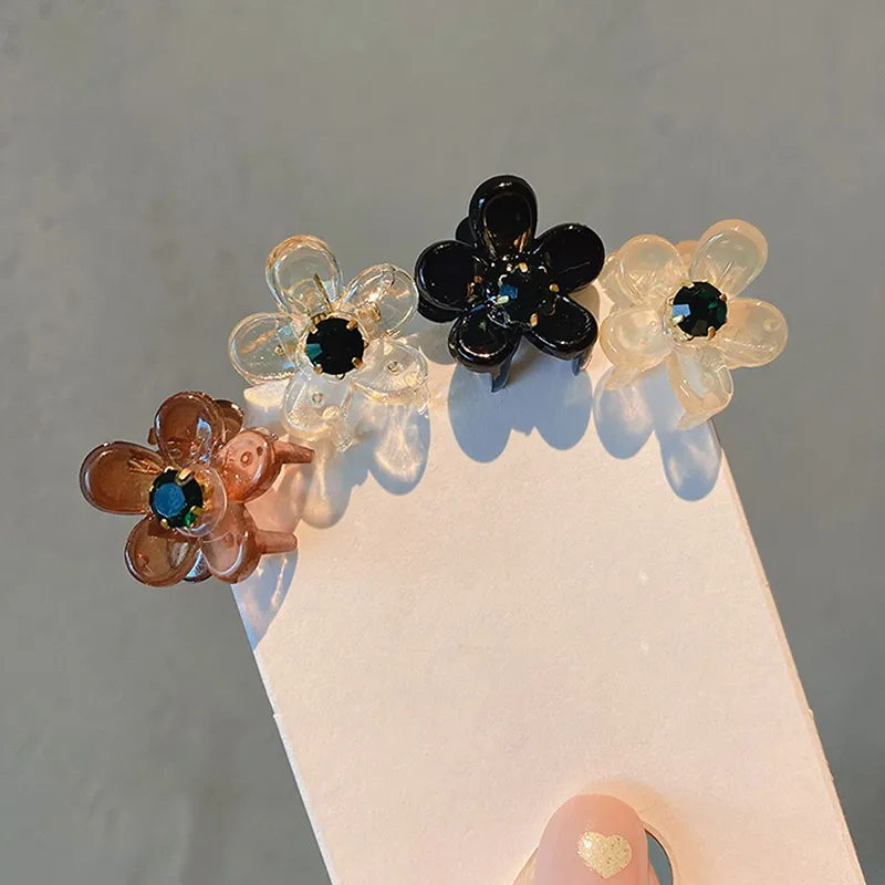 Yiru Acrylic Artificial Crystal Small Hair Claw Clip Hair Clip Claw Clip Women's-1
